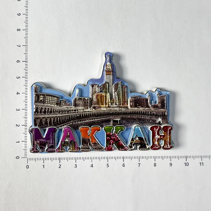 Saudi Arabia Fridge Magnets Collection 3D UV Printing Resin Refrigerator Magnets Sticker Gift Home Tourism Souvenir Decoration