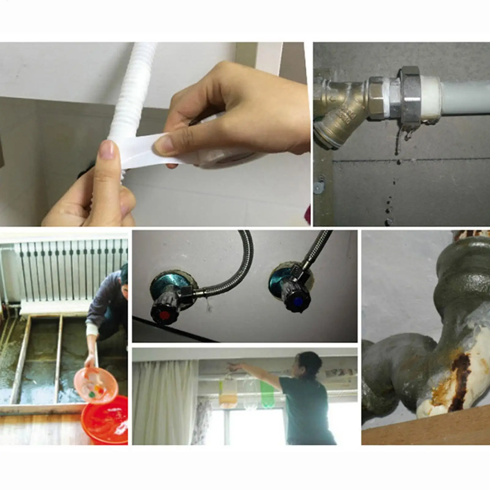 Insulated Fusing Tape 150cm Silicone Insulation Anti Leak Adhesive Wrap Water Pipe Repair Tape for Plumbing Automotive