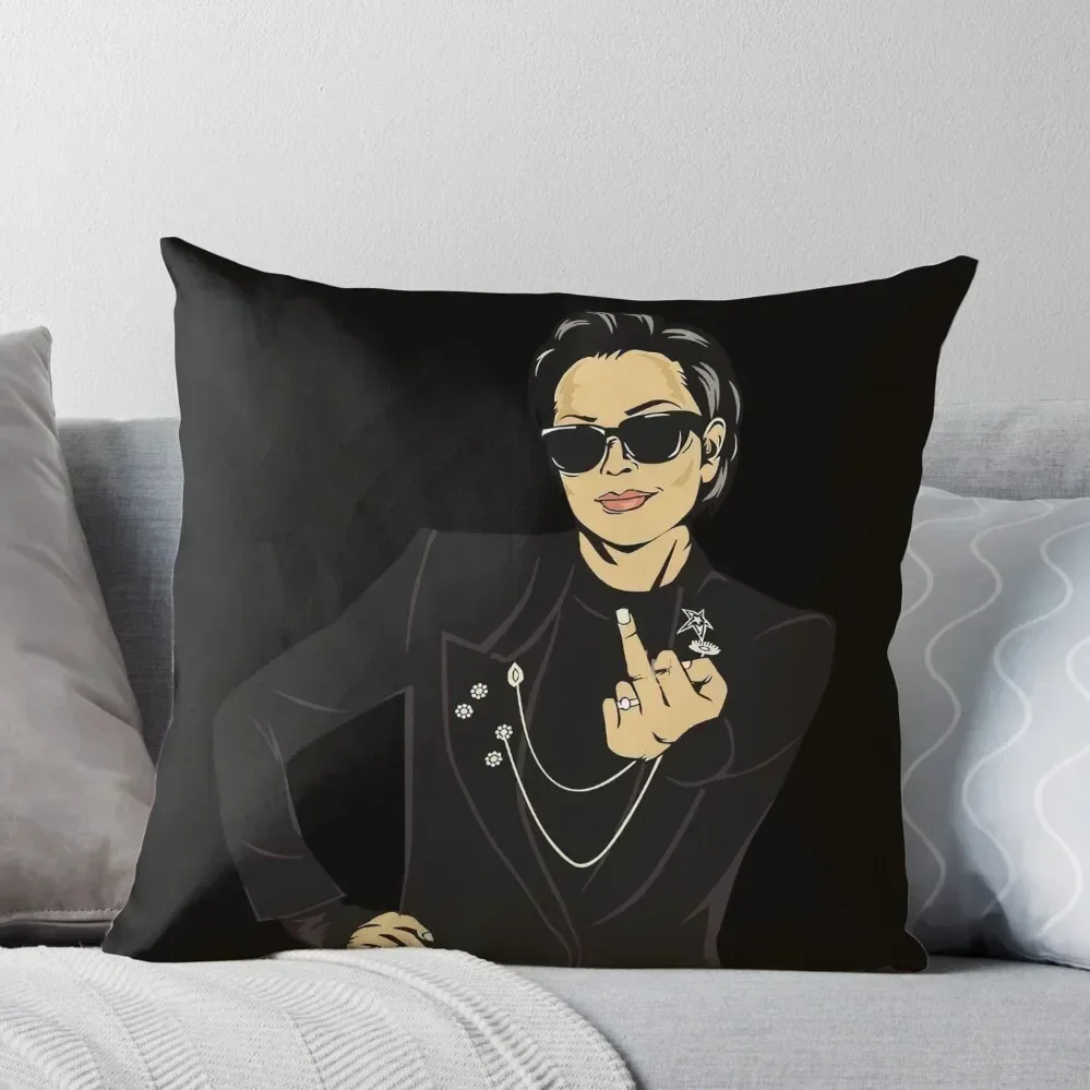 kris jenner black Throw Pillow Pillowcases For Pillows pillows decor home pillow