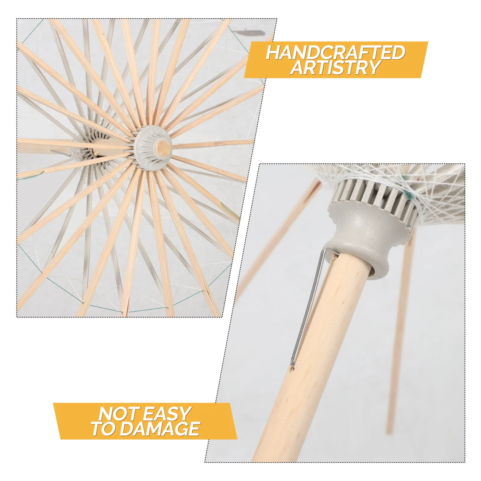 Oil Paper Umbrella DIY Chinese Parasol with Bamboo Frame & Handle – Wedding Photo Prop, Decorative Sun Shade