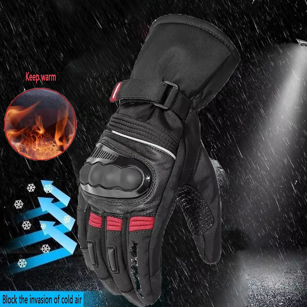 

Motowolf Winter Motorcycle Thermal Riding Gloves Men Waterproof Biker Glove Fleece Windproof Motocross Leather Moto Equipment