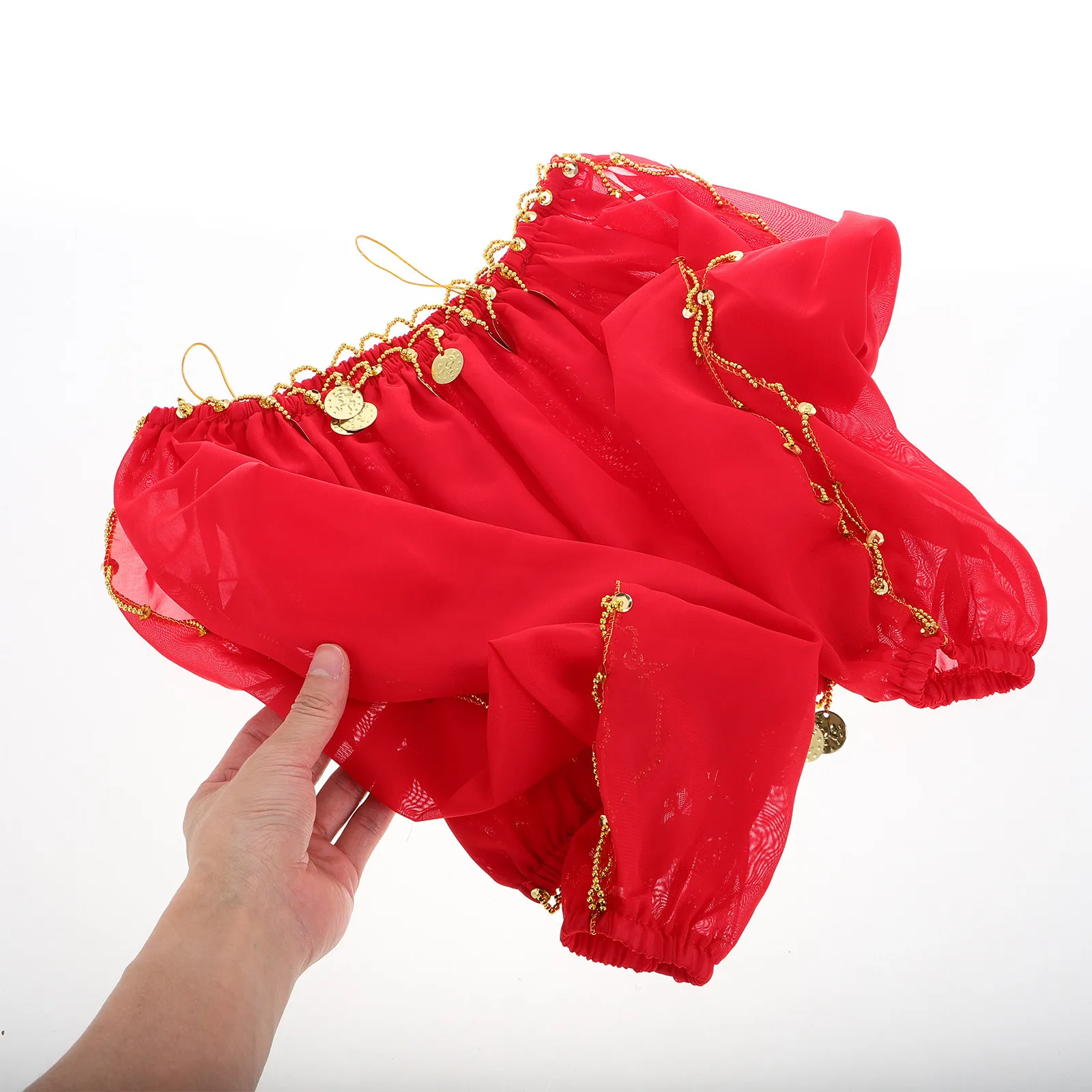 Stage Performance Belly Dancer Costume Long Sleeve Off Shoulder Crop Top Soft Comfortable Fabric for Indian Tribal Dance Elegant