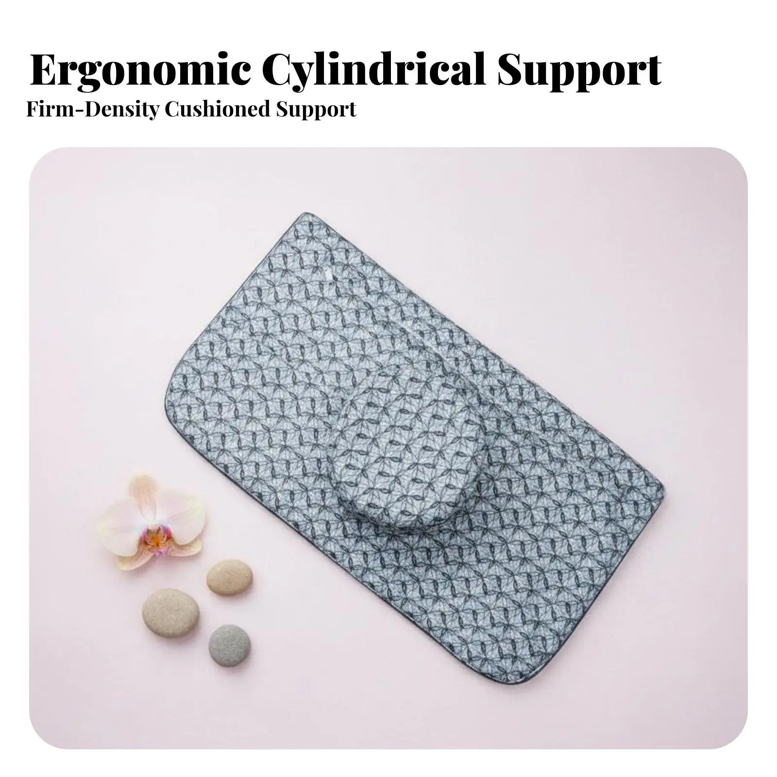 Spa Bed Head Pillow Rectangular Support Cushion for Beauty Salon Massage Table with High Resilience Sponge and Zipper Removable