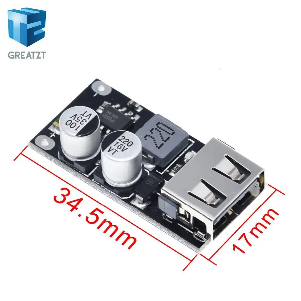 MH-KC24 QC3.0 QC2.0 USB DC-DC Buck Converter Charging Step Down Module 6-32V 9V 12V 24V to Fast Quick Charger Circuit Board 5V