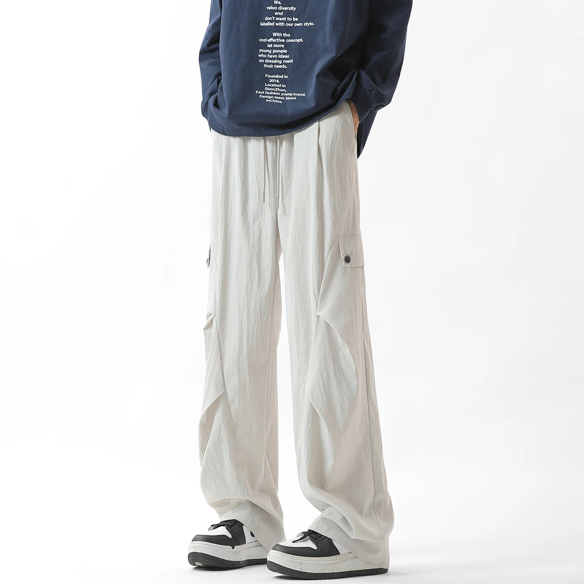 

Men's nine-point pants nine-point pants eight-point pants Long pants Student cotton hemp pants linen pants casual pants