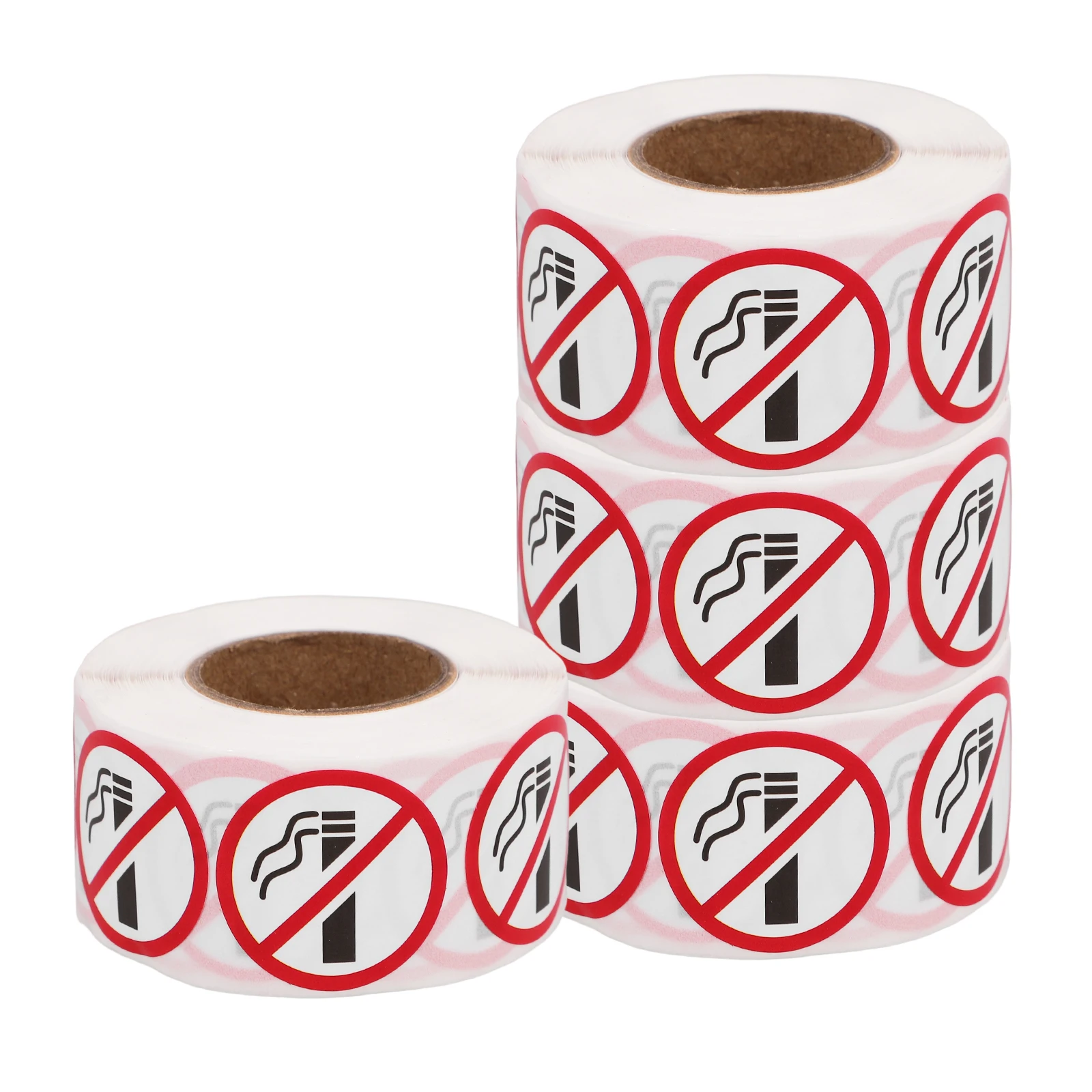 

500pcs 4 Rolls No Smoking Sticker Self-adhesive Signs for Business Smoke-free Environment Promoting Decals Home Decor