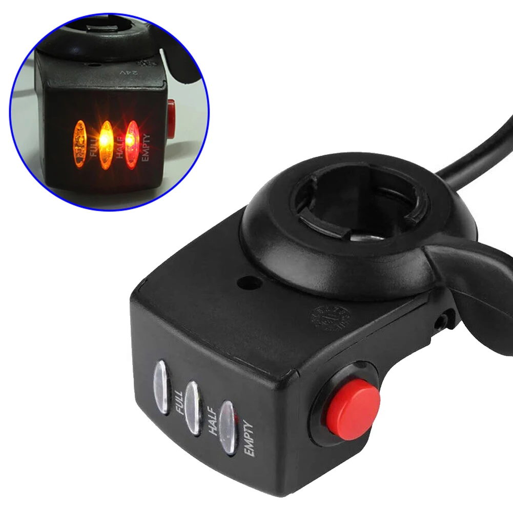 

24V, 36V, 48V Option E-bike Throttle Battery Indicator For Scooter LED Battery Indicator Lithium Battery Compatible