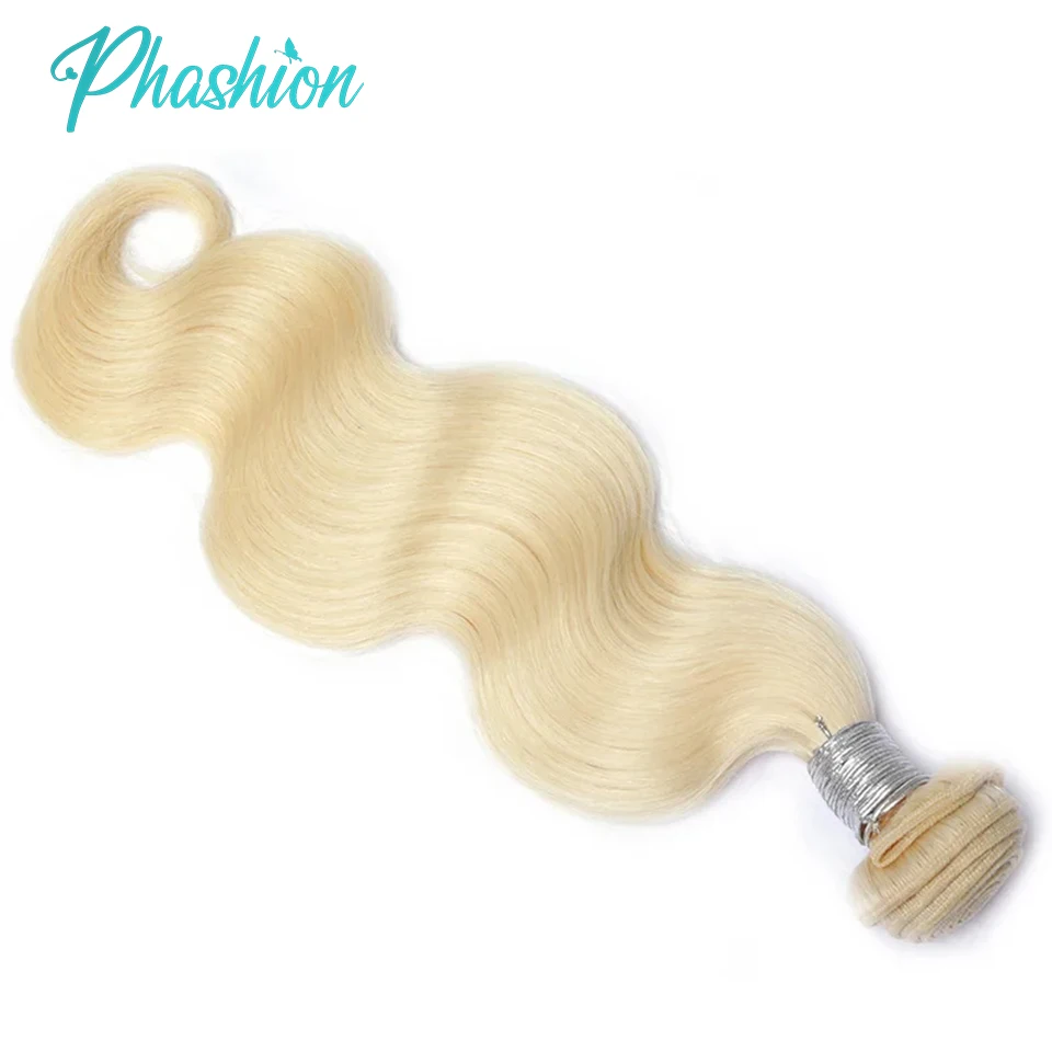 Phashion 36 38 40 Inch 1/3 613 Blonde Body Wave Human Hair Bundles 100% Brazilian Remy Weave Extensions For Women Can Be Dyed