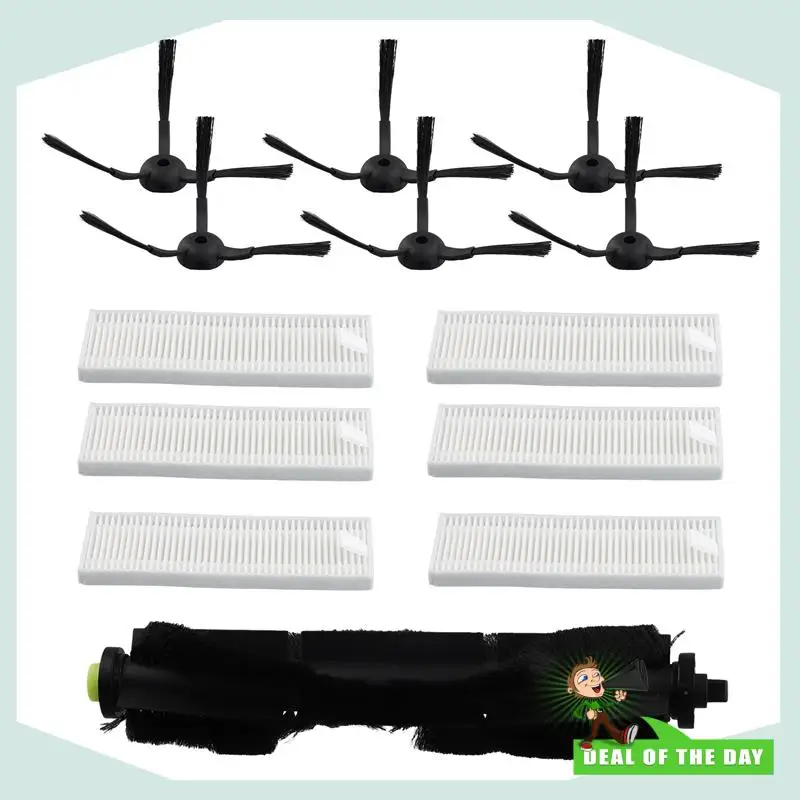 24-Hour Delivery 13Pcs Roller Brush Filter Side Brush Replacement Parts For Qihoo 360 S10 X100 Max Robotic Vacuum Cleaner