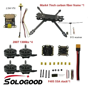 SoloGood Mark4 7-inch FPV Drone Rack SoloGood F405 55A Battery Pack SoloGood F405 55A Battery Pack  915 Receiver