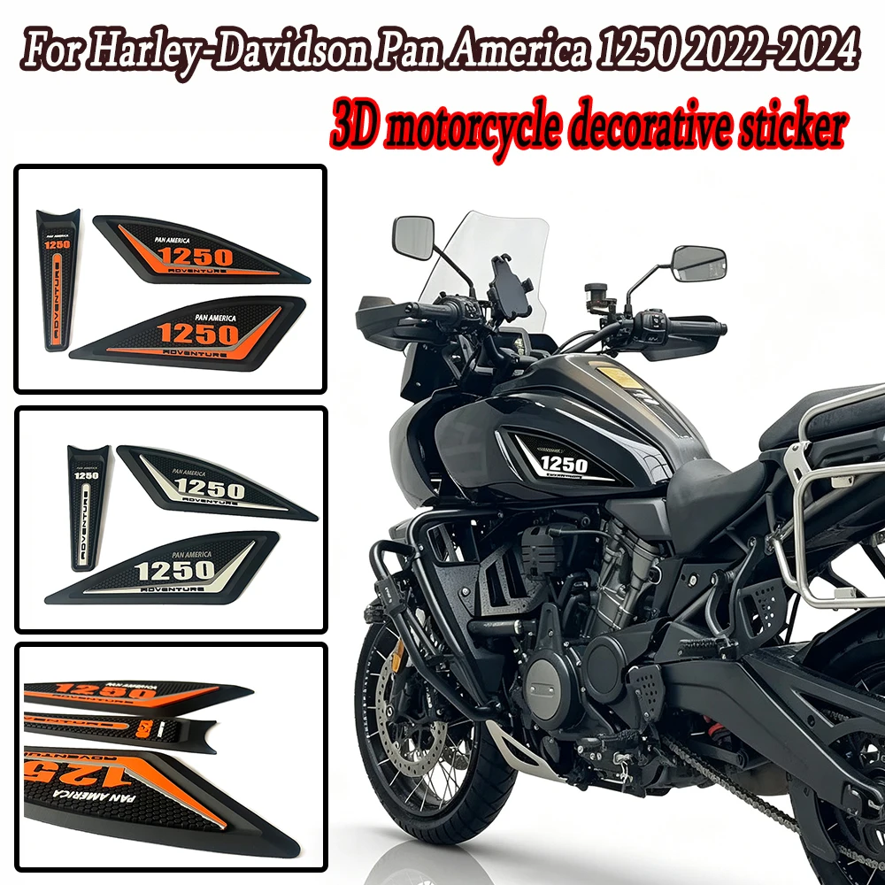 3D Rubber Fuel Tank Protective Pad Anti‑slip Tank Sticker Decal Motorcycle Accessories For Harley Davidson Pan America 1250