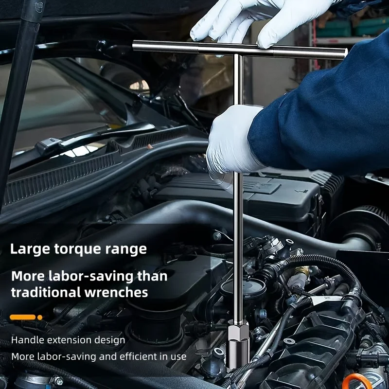 

5pcs Car Motorcycle Hex Socket Wrench T-Shaped Hand Tool Driver Repair Socket Set Extended T-Socket Wrench Car Repair Tool