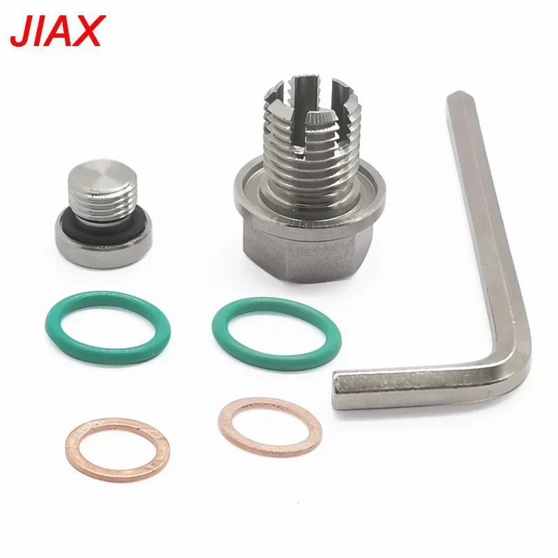 Self-tapping repair screws M14X1.5 Stainless steel oil pan drain plug repair kit with O-ring