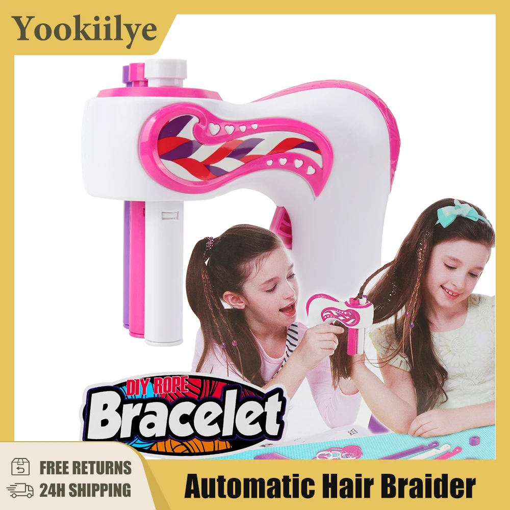 

Automatic DIY Hair Knitting Machine Braid Hair Tools Twist Knitting Hair Knitting Roll Twisted Xmas Hairs Braider Tool for Kids