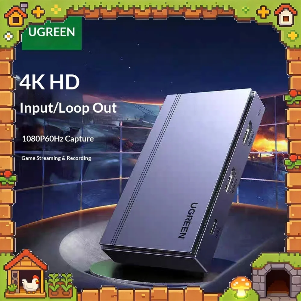UGREEN CM410 HDMI Video Capture Card 4K HD USB for Camera DSLR Phone Game Console Streaming