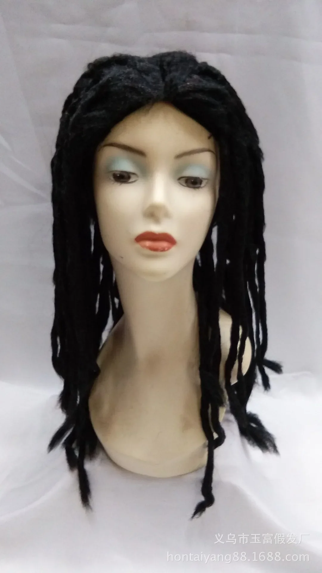 Herren Halloween Cosplay Perücke Reggae Dirty Braids Twisted Braids Perücke Prom Cosplay Braune Perücke Afro Dreadlocks Haar + Kostenlose Perückenkappe – Detail 8