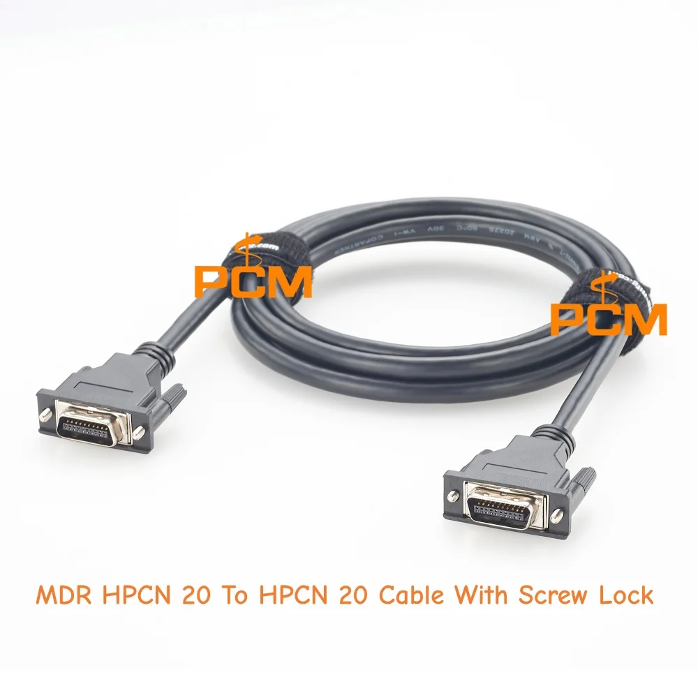 MDR HPCN20 To HPCN20 Cable Screw Lock 20 Pin Male To Male SCSI Shielded Signal Cable For Industrial Automation Equipment