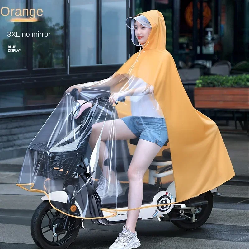 New Arrival Waterproof High Quality Transparent for Parent-child Perfect Long Raincoat for Electric Bikes