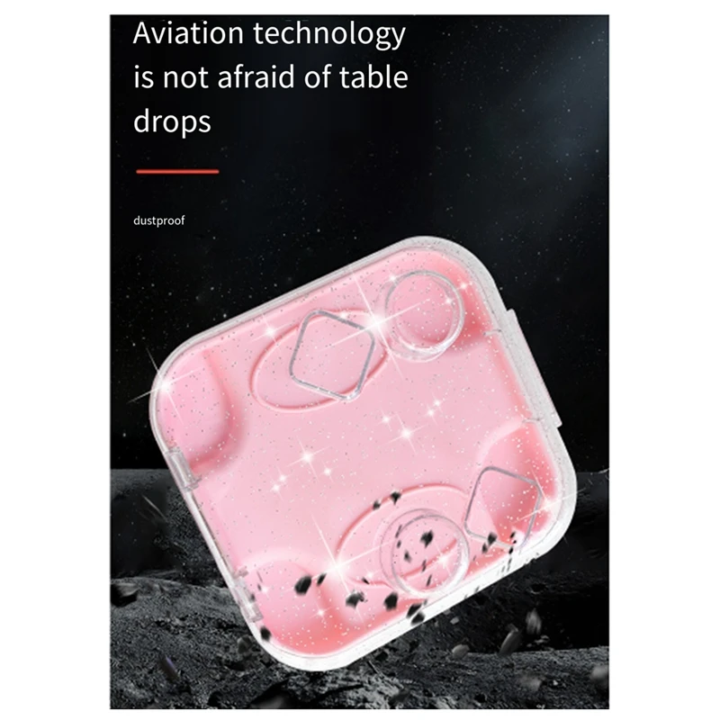 【Superdeals】Caja de almacenamiento transparente para interruptor/caja de almacenamiento con mango Joy-Cons OLED, almacenamiento con mango de alta permeabilidad a prueba de polvo