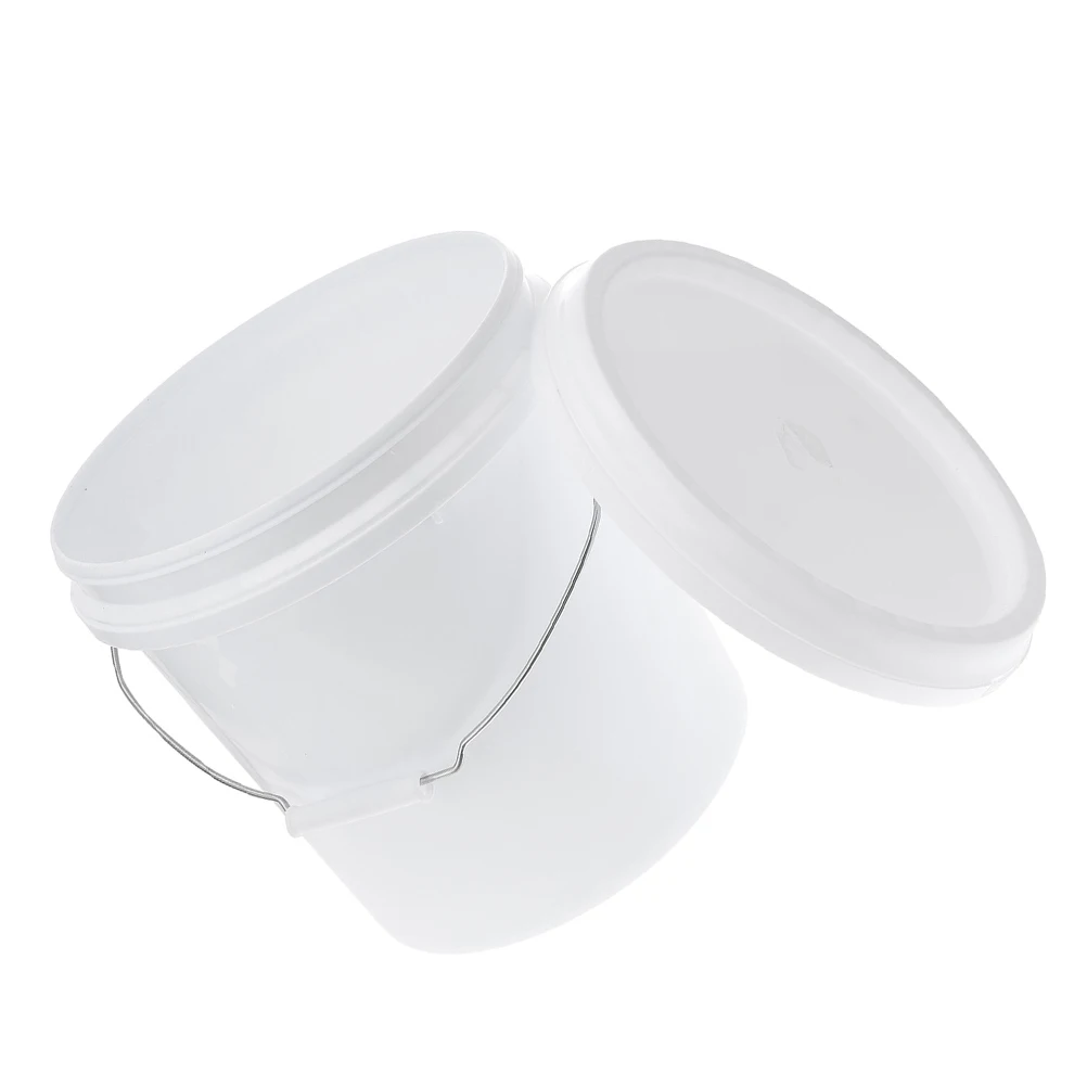 

Household Sealed Barrel Plastic Container with Handle Empty Paint Bucket Lid Storage Transport Versatile Home Use
