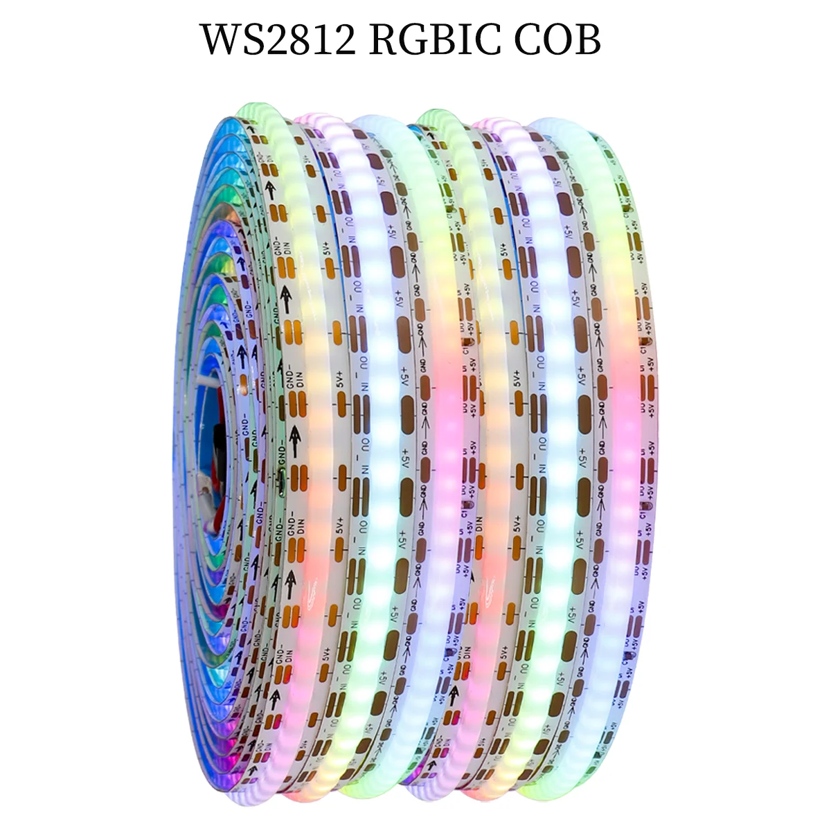 

DC5V RGBIC 160/180/240/leds/m LED COB Strip WS2812B Individually Addressable cob Led Strips Light High Density soft Pixel lamp