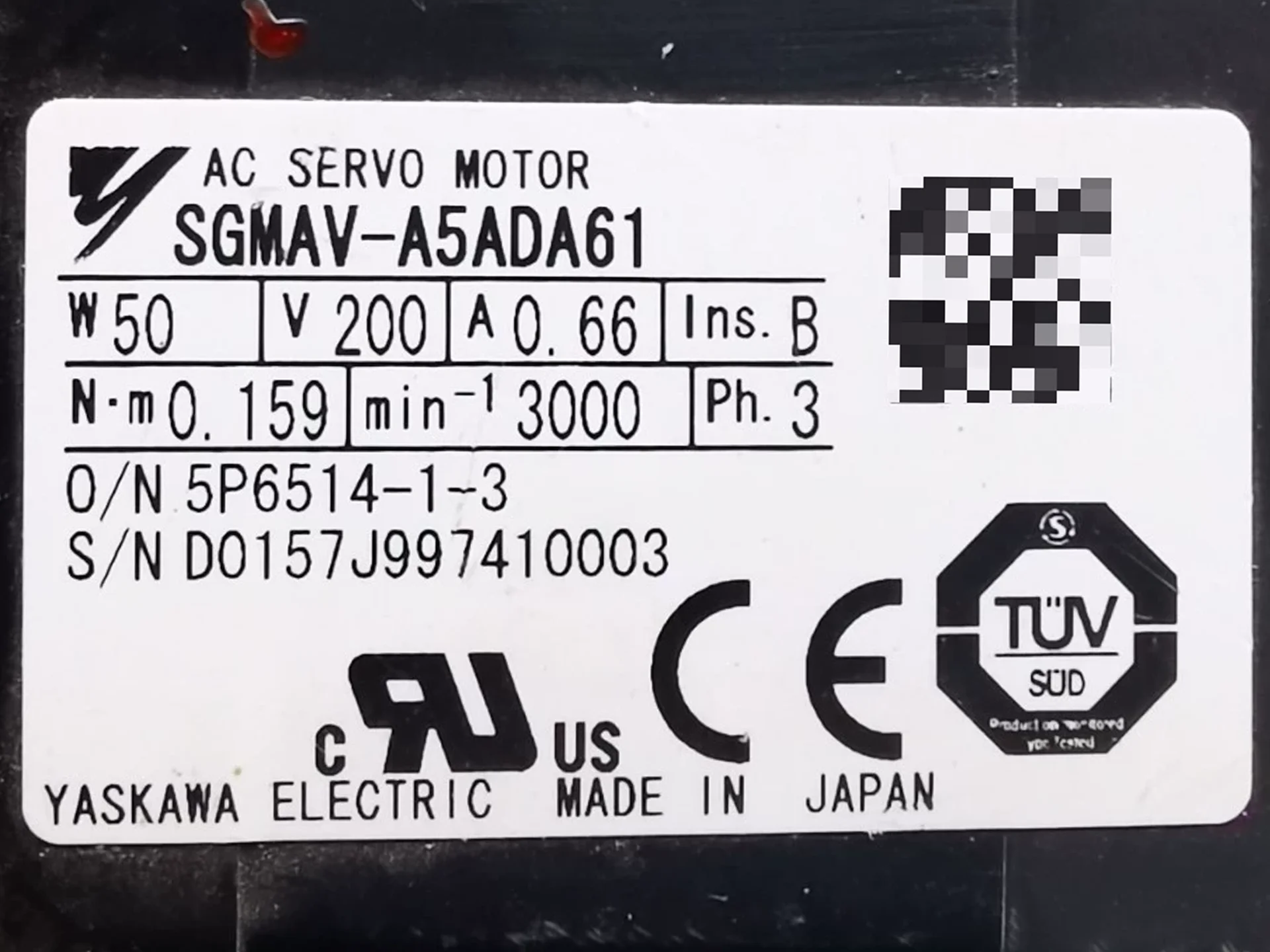 SGMAV-A5ADA61 Brand New Servo Motor Original Genuine，Fast shipping，SGMAV A5ADA61