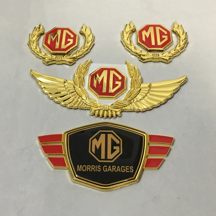 

Pasted Metal Golden Stickers For MG Car Cyberster ES5 ONE GT GS MG3 EZS 3SW MARVEL ZS HS MG4 MG5 MG6 MG7 emblem badge Sticker