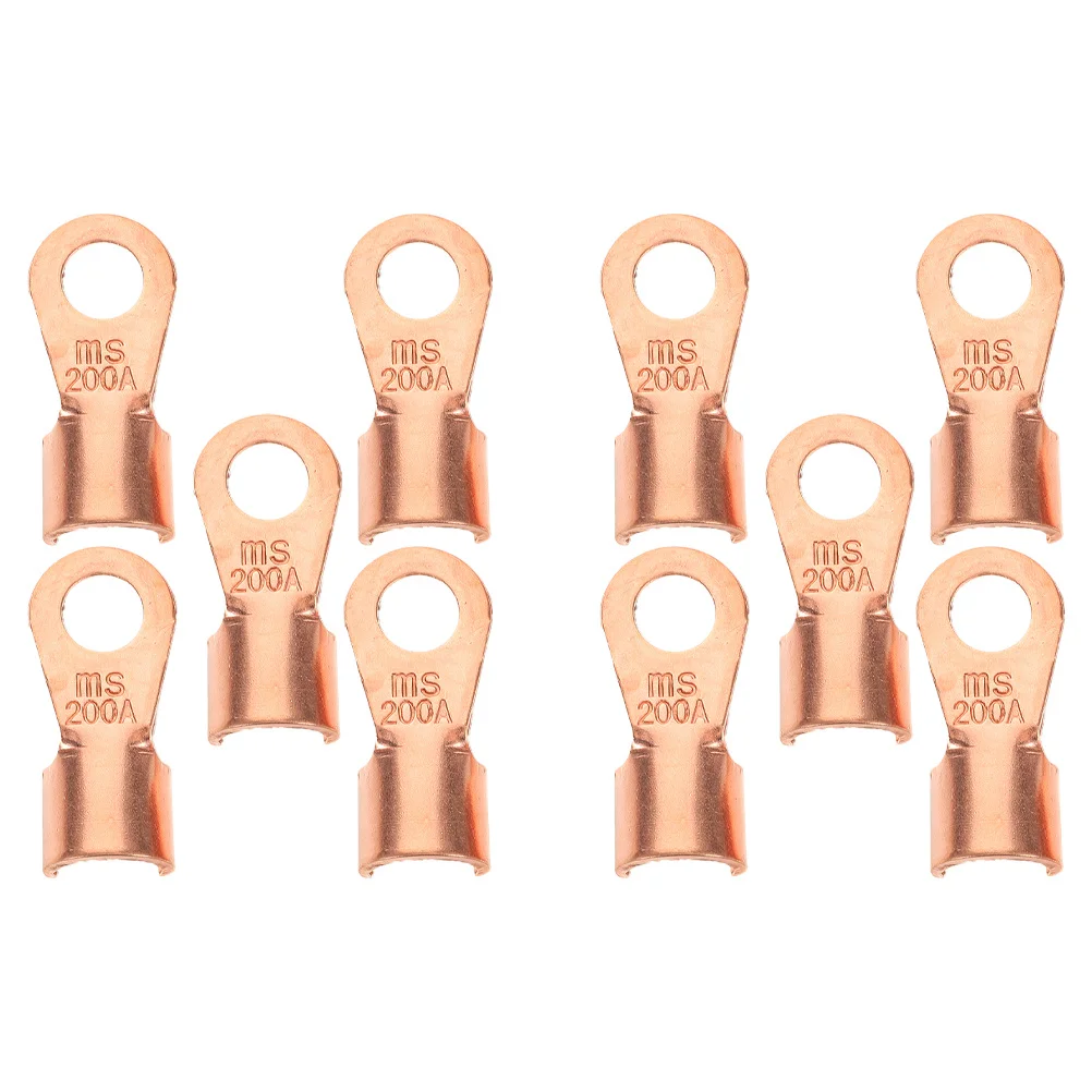 

10Pcs Copper Crimp Terminal Connectors Open End for Wiring Cable Ends Electrical Wire Connectors Crimp Lugs