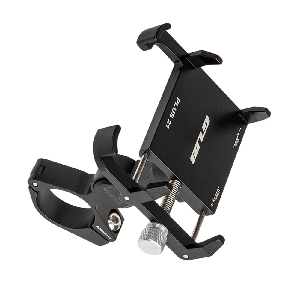 GUB PLUS 21 Cell Phone Mount Holder Aluminum Alloy Cell Phone Holder Bracket Rotatable Adjustable for 22.2-31.8mm Handlebar