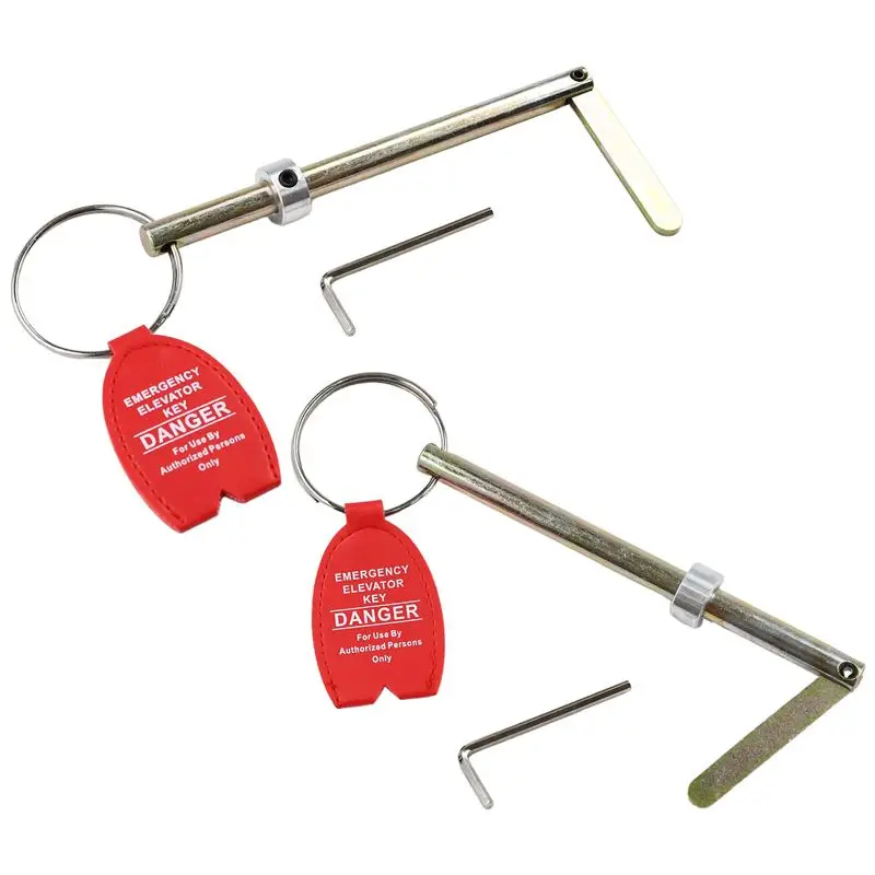 2Pcs Emergency Elevator Door Key Compatible with Dover Compatible with ThysenKrupp Compatible with Otis Door Elevator