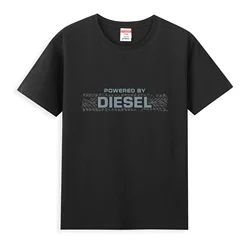 2024 Men T Shirt Casual Powered By Diesel T-shirt Graphic Oversized Sports Tops Breathable Comfortable Streetwear S-3XL Cool Tee