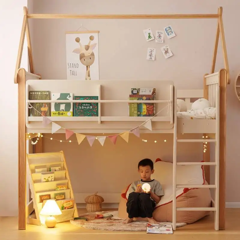 

White Simple Kids Beds Expandable Nordic Normal Custom Single Design Kids Bed Boys Style Modern Camas Infantiles Furniture Home