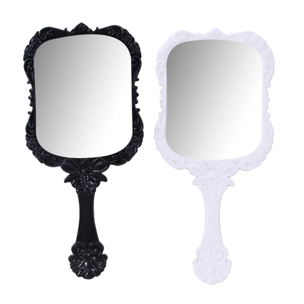 2 قطعة مرآة مكياج بنمط الفراشة مادة ممتازة متينة للاستخدام طويل الأمد وتصميم مدمج ومحفظة محمولة ذات سطح شفاف #4