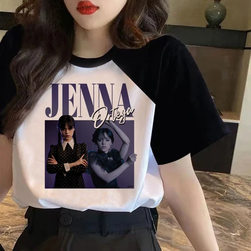 Imagen 2 del producto Camiseta divertida de Wednesday Addams para mujer, camiseta Kawaii de dibujos animados Y2k Punk Nevermore Academy, camisetas góticas Harajuku, camiseta de Anime para mujer