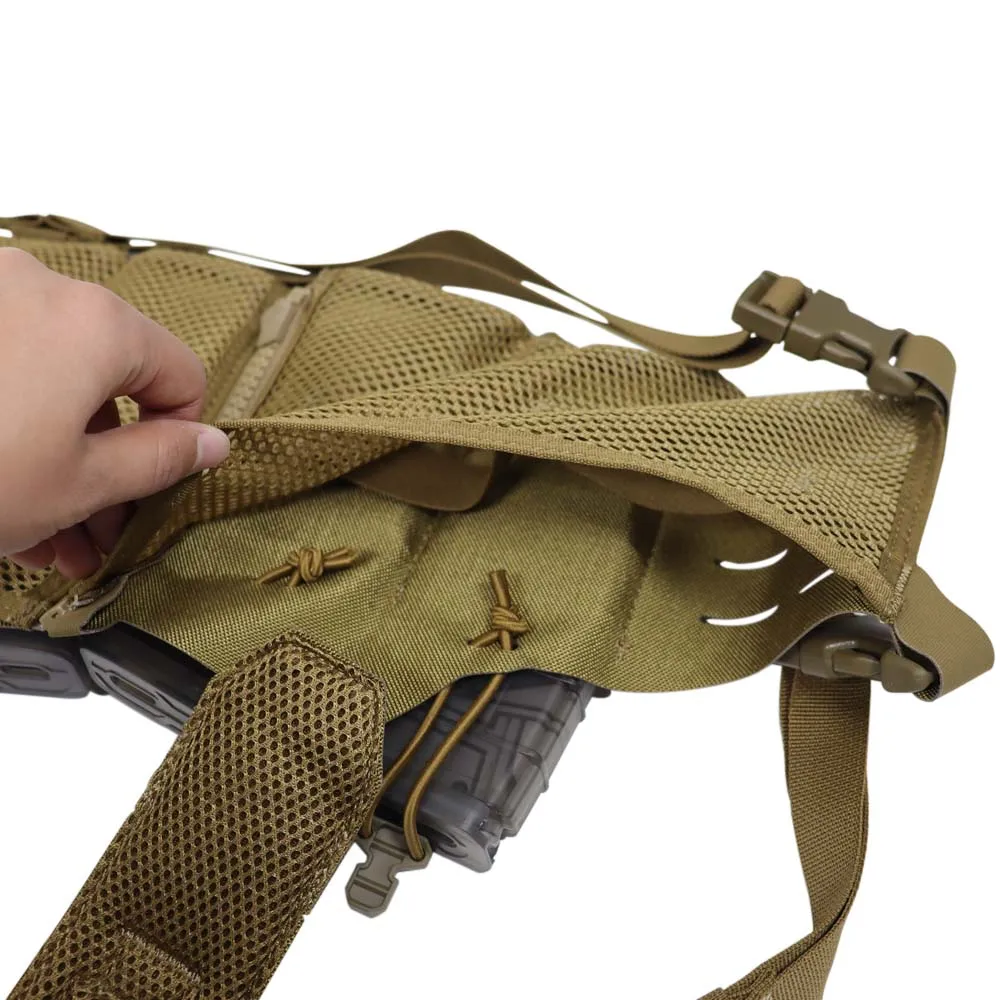 شماعة الصدر التكتيكية خفيفة الوزن SF وصلة سحاب تثبيت مجموعات مختلفة مع حزام h مع حقيبة مجلة مولي 556 #5