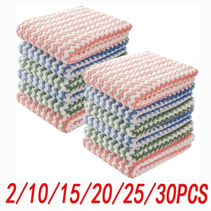 Thickened Microfiber Cleaning Cloth Highly Absorbent Reusable Dishcloth for Kitchen Washing And Wiping