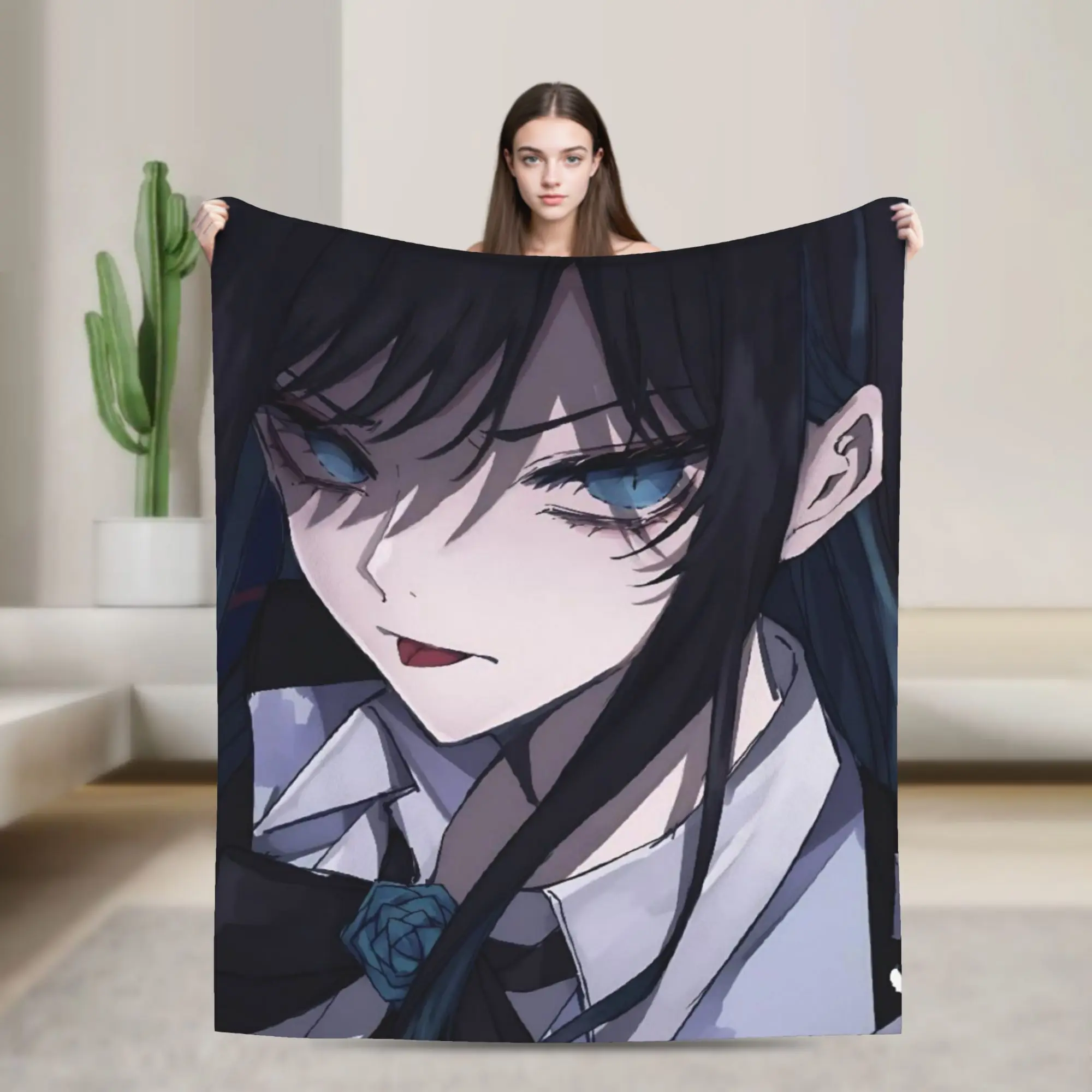Ado Tour Singer Fleece Blanket  Funny Throw Blanket for Home 125*100cm Bedspreads