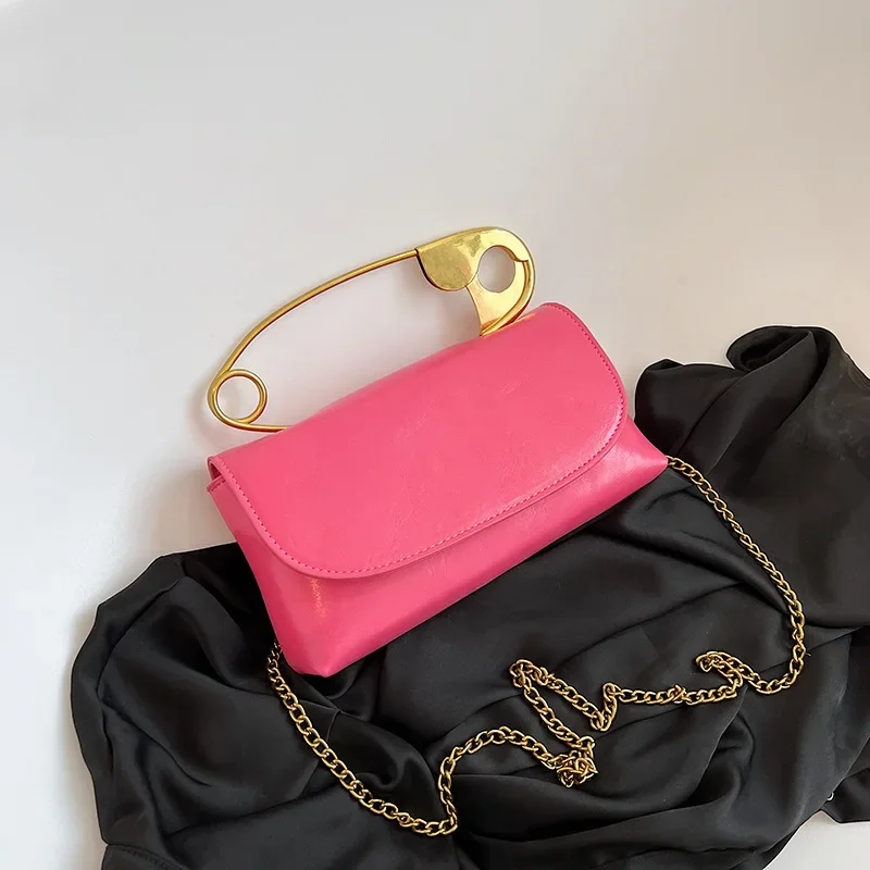 Crossbody Bags for Women Black Pink Female Purses and Handbags Chain Sling Bag Ladies Chic Clutch Bag Bolsa