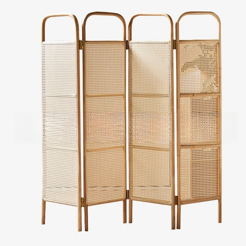 

Modern minimalist creative home living room rattan folding screen decorative partition wall hotel