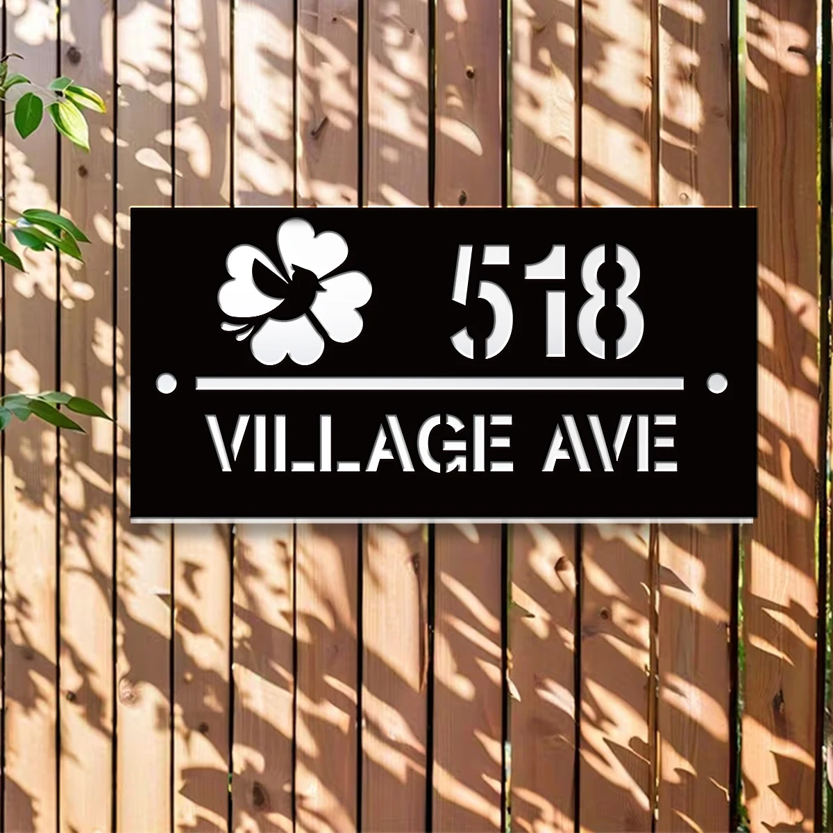 1Pc Custom shamrock Number&Text Acrylic House Number Door Street Sign Plaque,Home Room Garden Decor,Birthday Wedding Gift