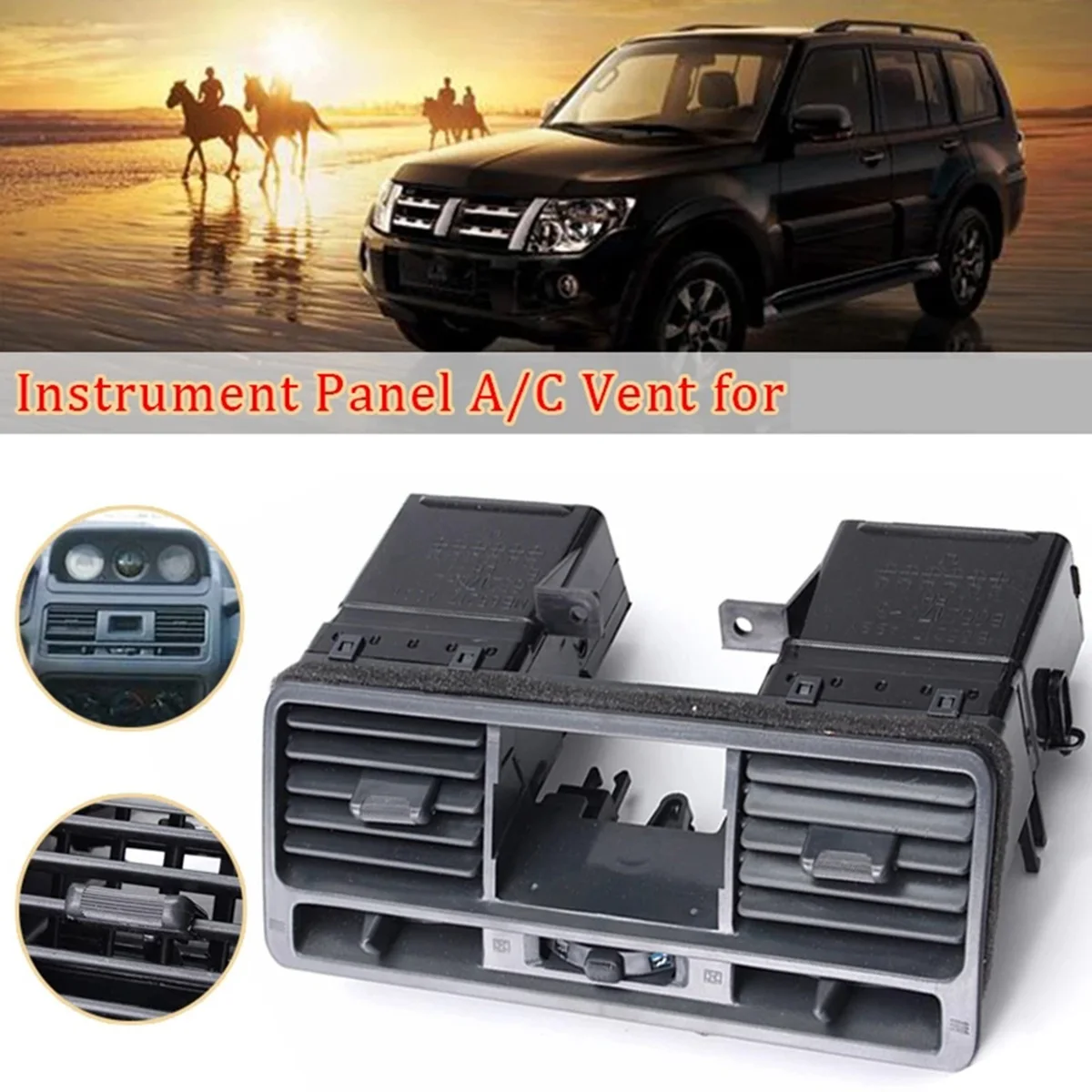 เครื่องปรับอากาศรถยนต์ Dashboard Vent Outlet แผงย่างสําหรับ Mitsubishi Pajero Montero V10 V20 V30 V43 MB 775266   เอ็มบี 775268