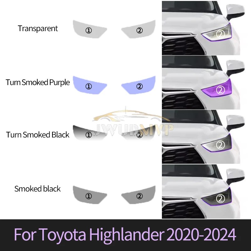 

PPF TPU Smart Photochromic Headlight Protection Film for Toyota Highlander 2020-2024 Self-healing Anti-scratch
