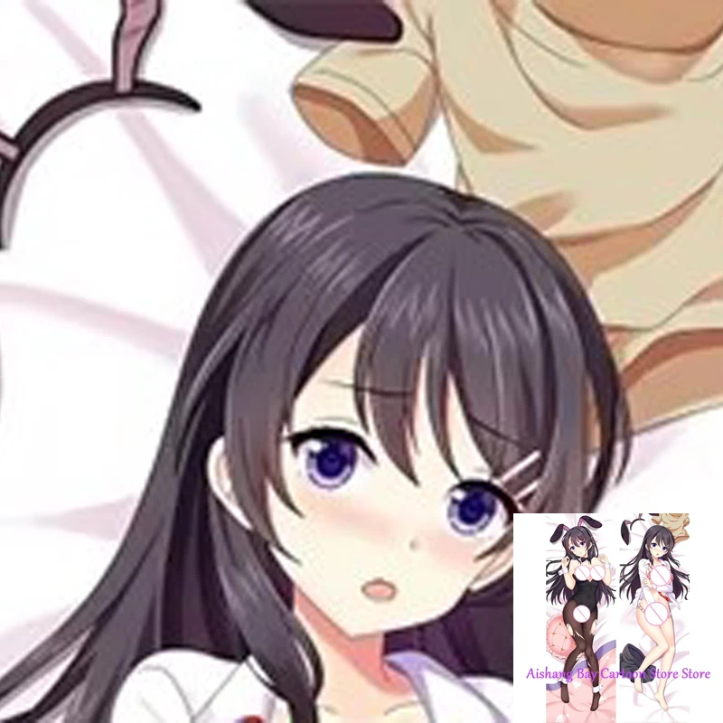 

Dakimakura Anime Pillow Cover Sakurajima Mai Double Sided Print Life-size Body