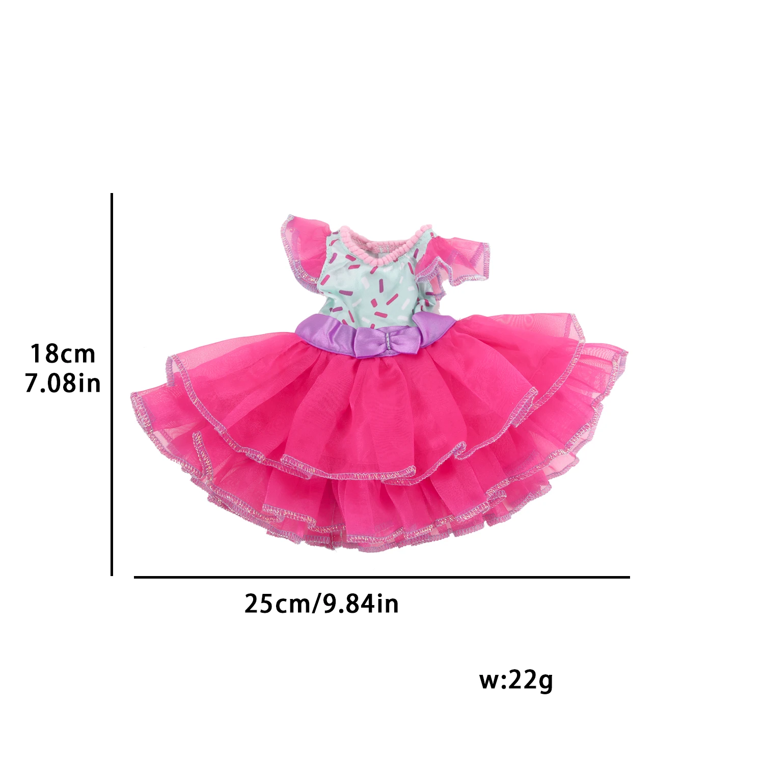Cute 14" American Doll Clothes 4 Styles Pink Purple Princess Outfits + 3 Pairs 5CM Bow Shoes For 30-35cm Girl Nancy Girl Dolls