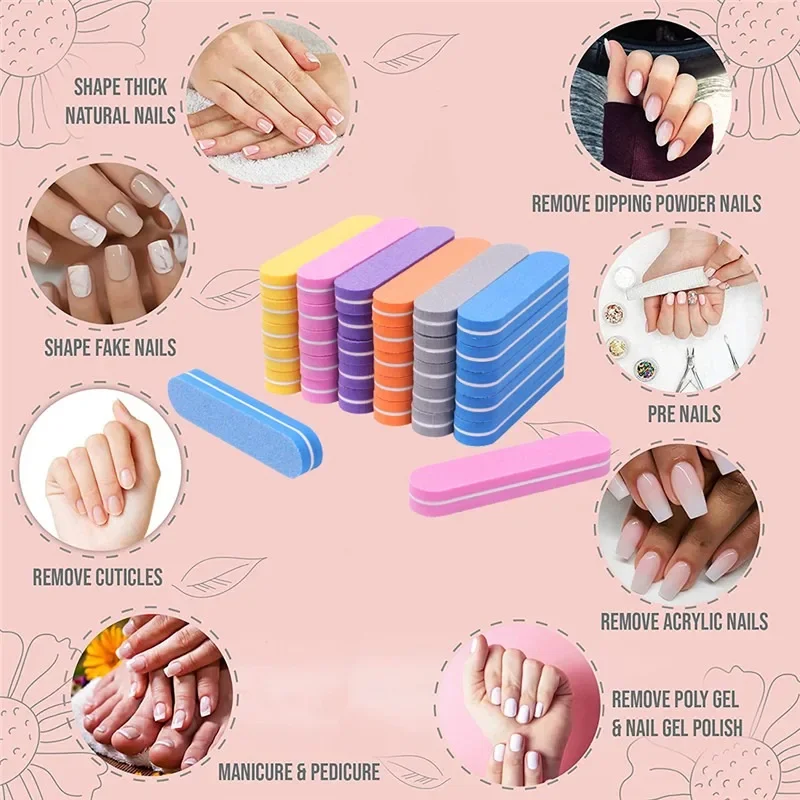 Limas pulidoras profesionales para decoración de uñas: juego de 15 para el cuidado de manicura