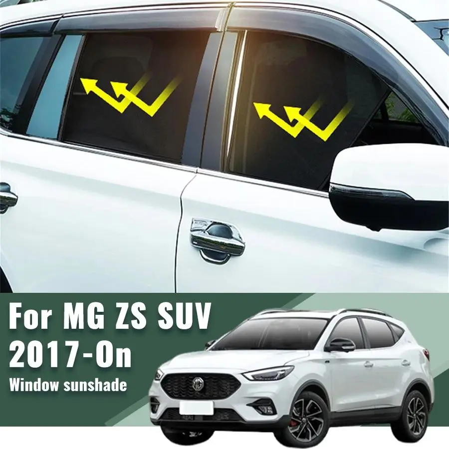 

For MG ZS EV SUV 2017-2023 2024 Magnetic Car Sunshade Visor Front Windshield Frame Curtain Baby Rear Side Window Sun Shade