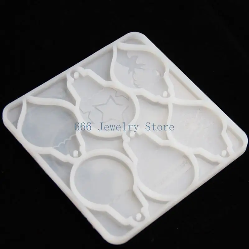 F2TD Flexible Silicone Candle Molds Christmas Label Designs Portable Accessory for Soap Making Plaster Craft Supplies