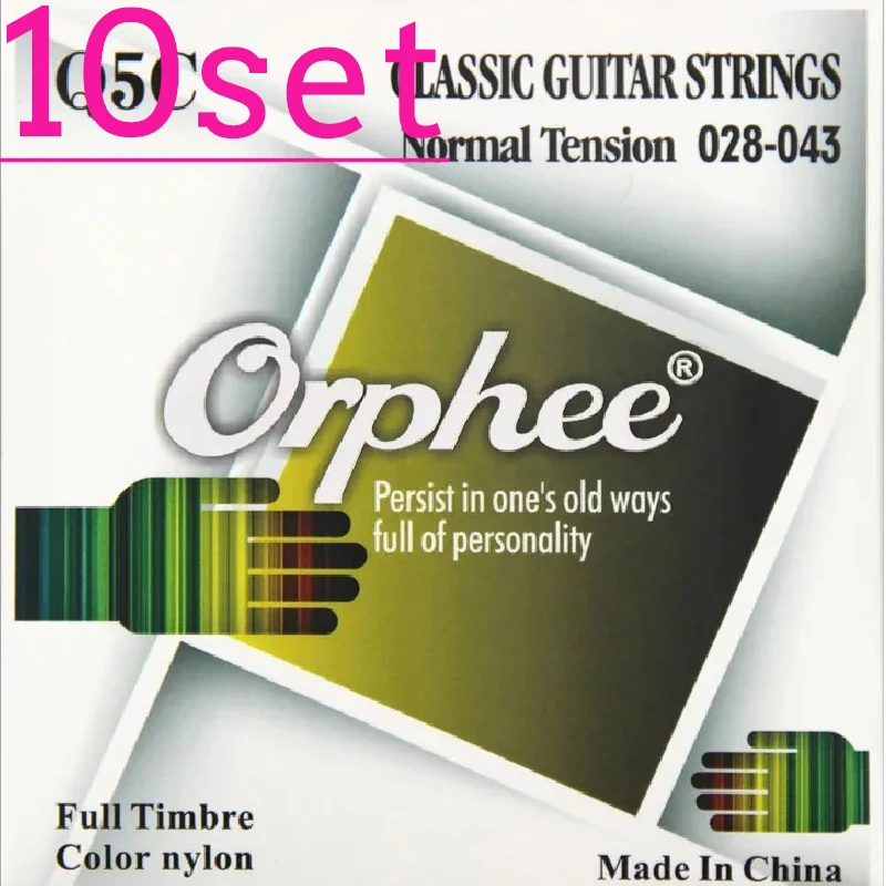 Orphee Klassieke Gitaarsnaren Zwarte Nylon Trebles met Puur Koperomwikkelde Klassieke Gitaarsnaren Klassieke Gitaaraccessoires
