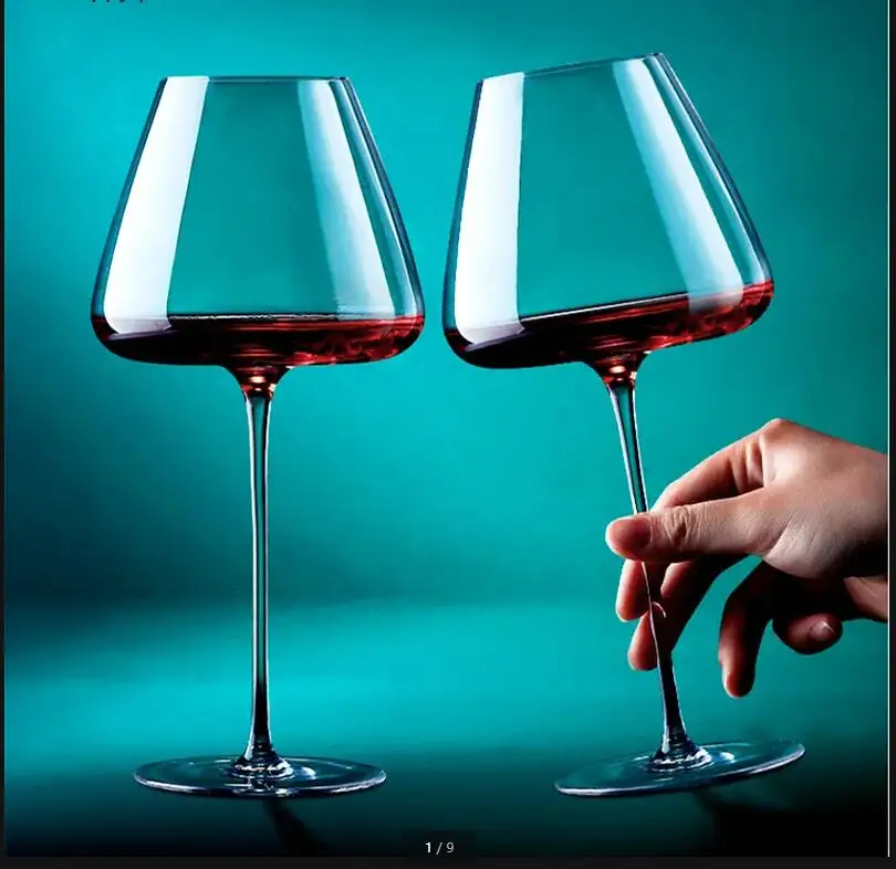 

Crystal Glass Goblet Champagne Glasses High Capacity Red Wine Tall Couple Cup Cocktail