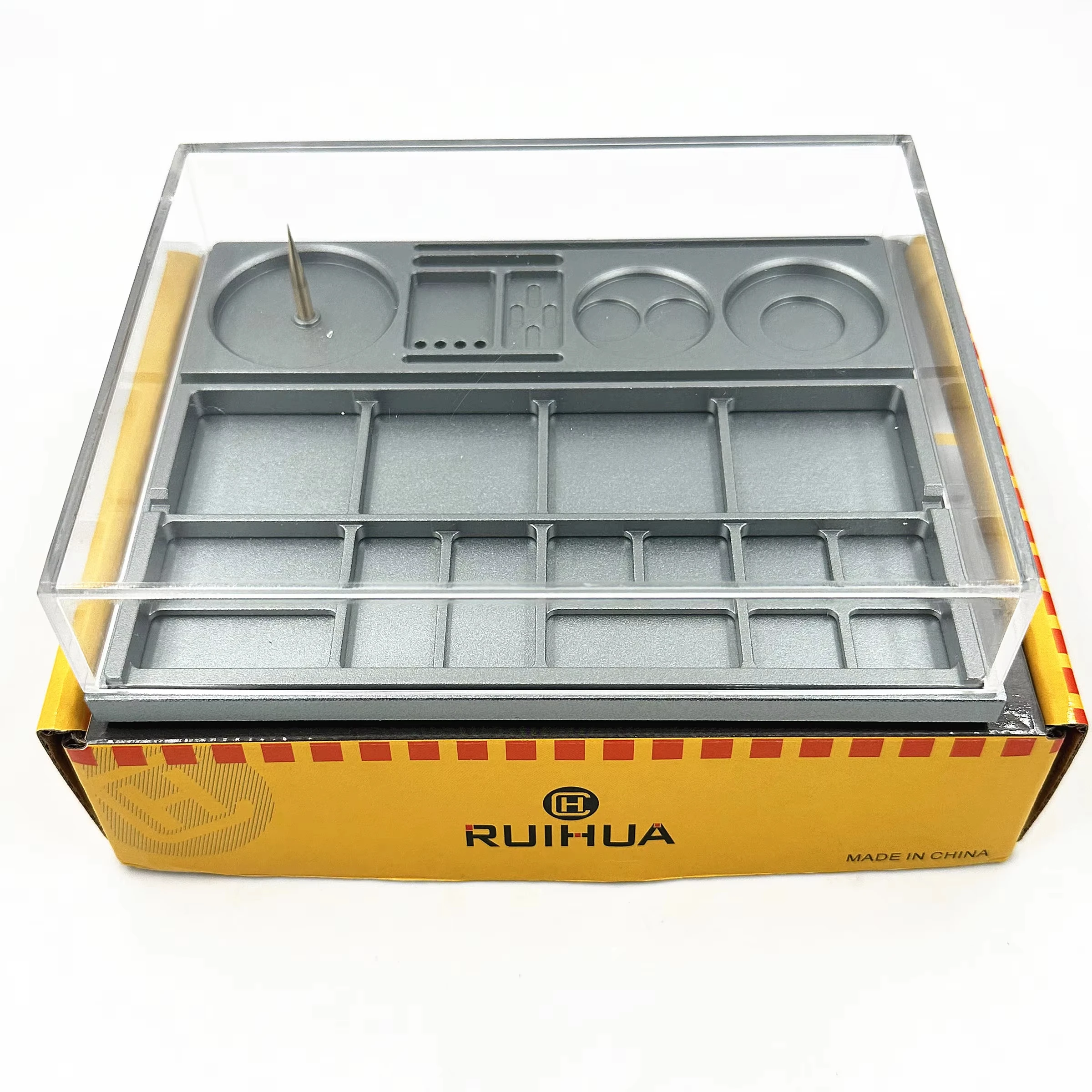 Watch repair tool multifunctional parts box dust cover can be used to place watch balance wheels and watch parts